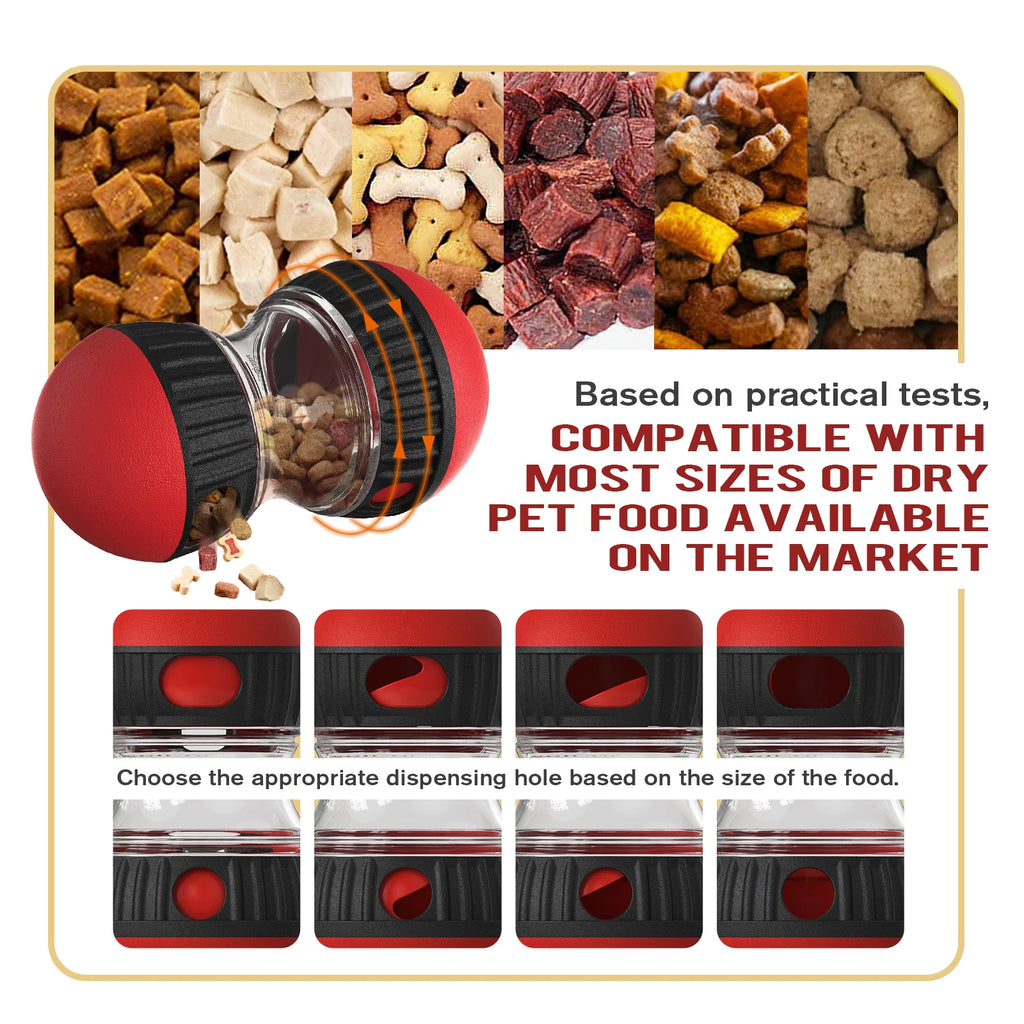Treat Enrichment Pet Toys Slow Feeder Ball Food Dispensing Puppy Toy for Small Medium Dogs Irregular Rolling Design Dog Toys