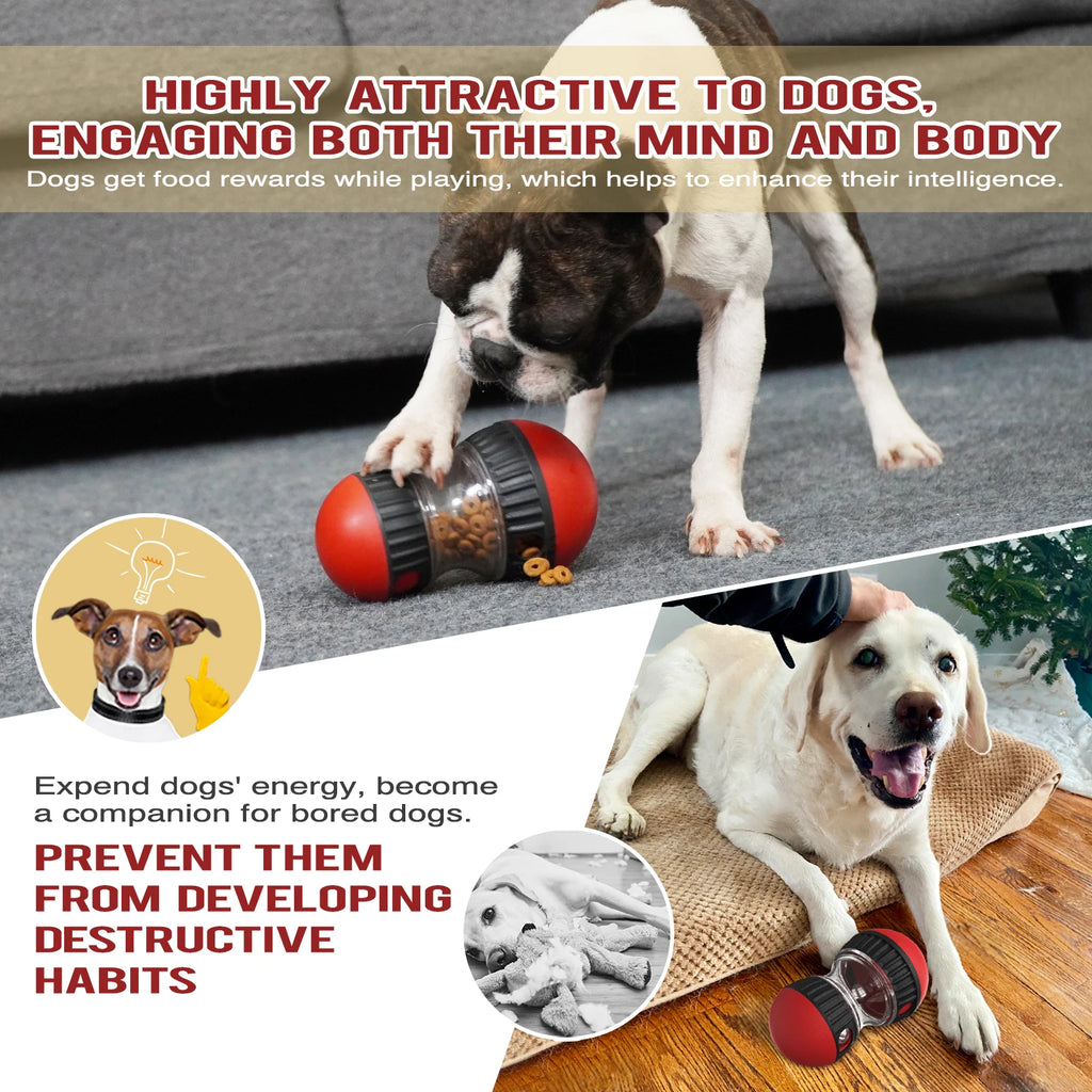 Treat Enrichment Pet Toys Slow Feeder Ball Food Dispensing Puppy Toy for Small Medium Dogs Irregular Rolling Design Dog Toys